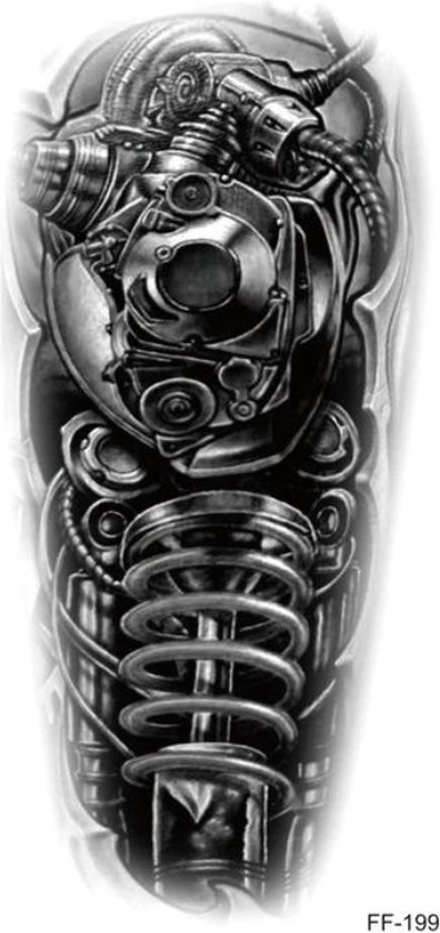 Biomechanical Armor Arm Tattoo