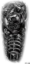Tatouage de manche de bras mécanique | Manchon de tatouage temporaire pour bras de robot adultes | Tatouages éphémères | Bras Mécanique - Tatouage Temporaire Bras Robotique | 20,5 cm x 9,5 cm