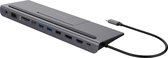 Deltaco USBC-DOCK2 Docking Station - USB-C - SD & Micro SD - RJ45 - HDMI - VGA & 3.5mm Audio - Spacegrey
