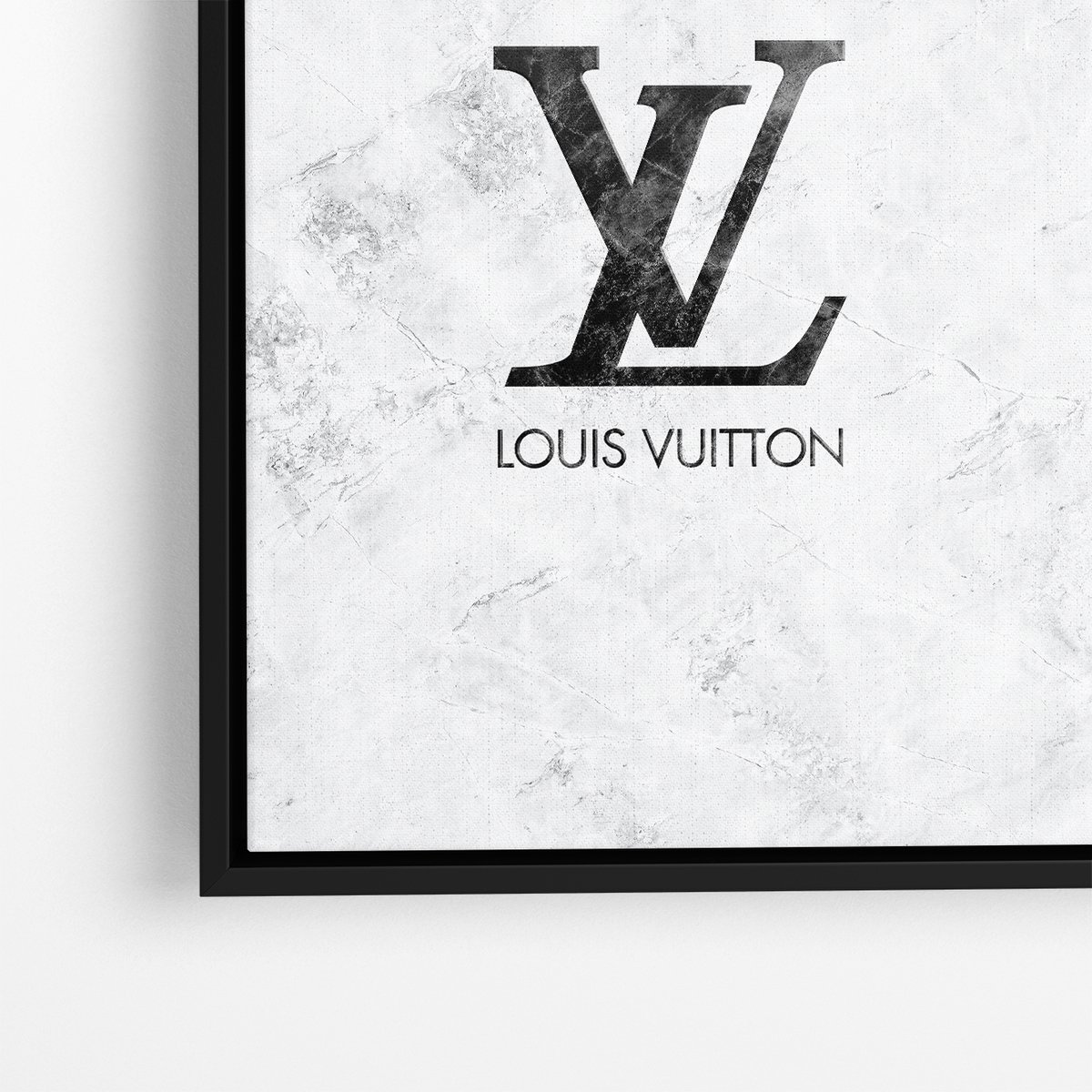 Tableau Louis Vuitton ❤️ lèvres de paille noire impression sur toile lv12