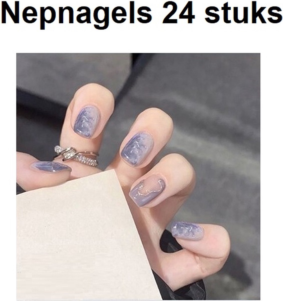 24 Stuks Nepnagels - Kunstnagels Nail Art - Plak Nagels - Multicolor