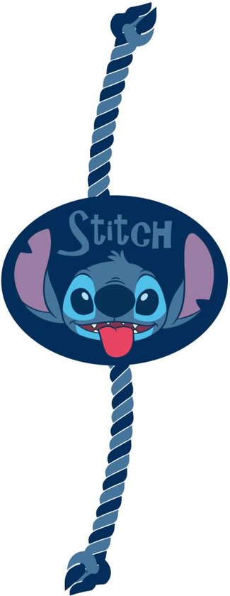 Jouet pour chien Lilo & Stitch - peluche couinante et corde - Blauw