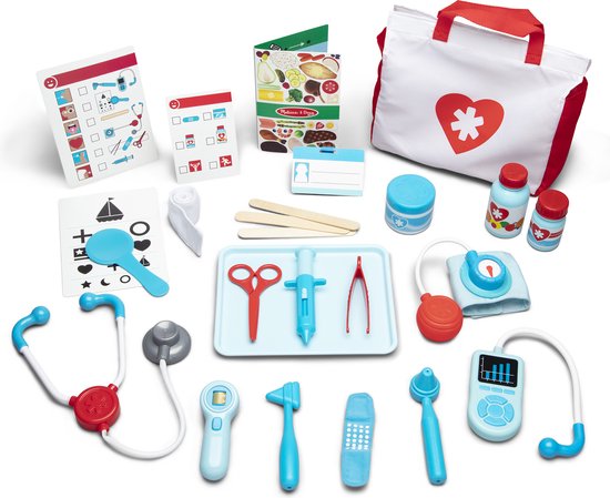 Afbeelding van het spel Melissa & Doug Get Well Doctor’s Kit Play Set – 25 Toy Pieces