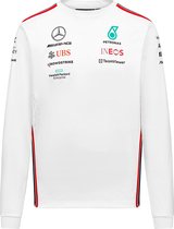 Mercedes Longsleeve Teamline T-shirt wit 2023 - XL - Lewis Hamilton - George Russel - Formule 1