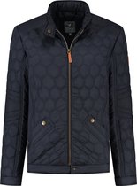 MGO Maudy Damesjas - Ruitpatroon - All season - Navy Blauw - Maat 3XL