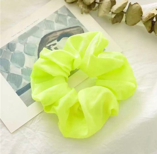 Akyol - geel scrunchie - haarband - Haarelastiek - haar elastiek groen -  neon geel... | bol.com