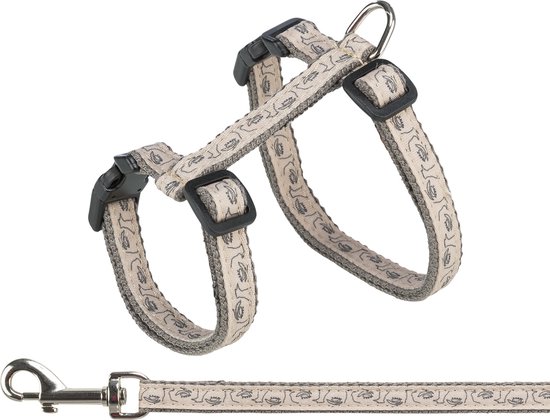Trixie Kattentuig Met Riem Grijs / Beige - 27-45 CM/13 MM 120 CM