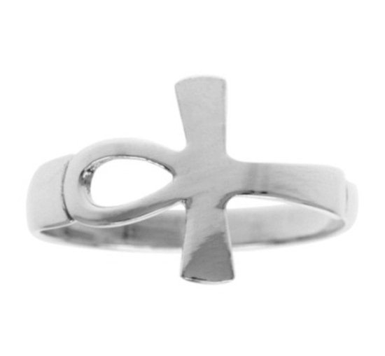 Hetty'S - Zilveren ring - met Ankh - in 6 maten