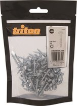 Triton Zinken Pocket Boring Schroeven met Sluitring Kop - Grof P/HC 8 x 1 inch - 100 stuks