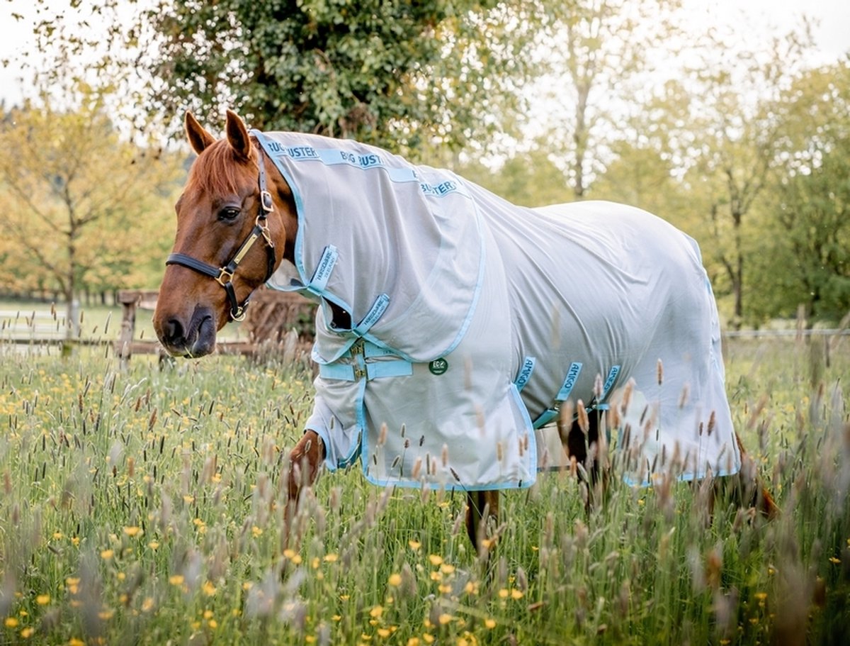 Horseware AmEco Bug Buster - maat 135/183 - silver/sky blue