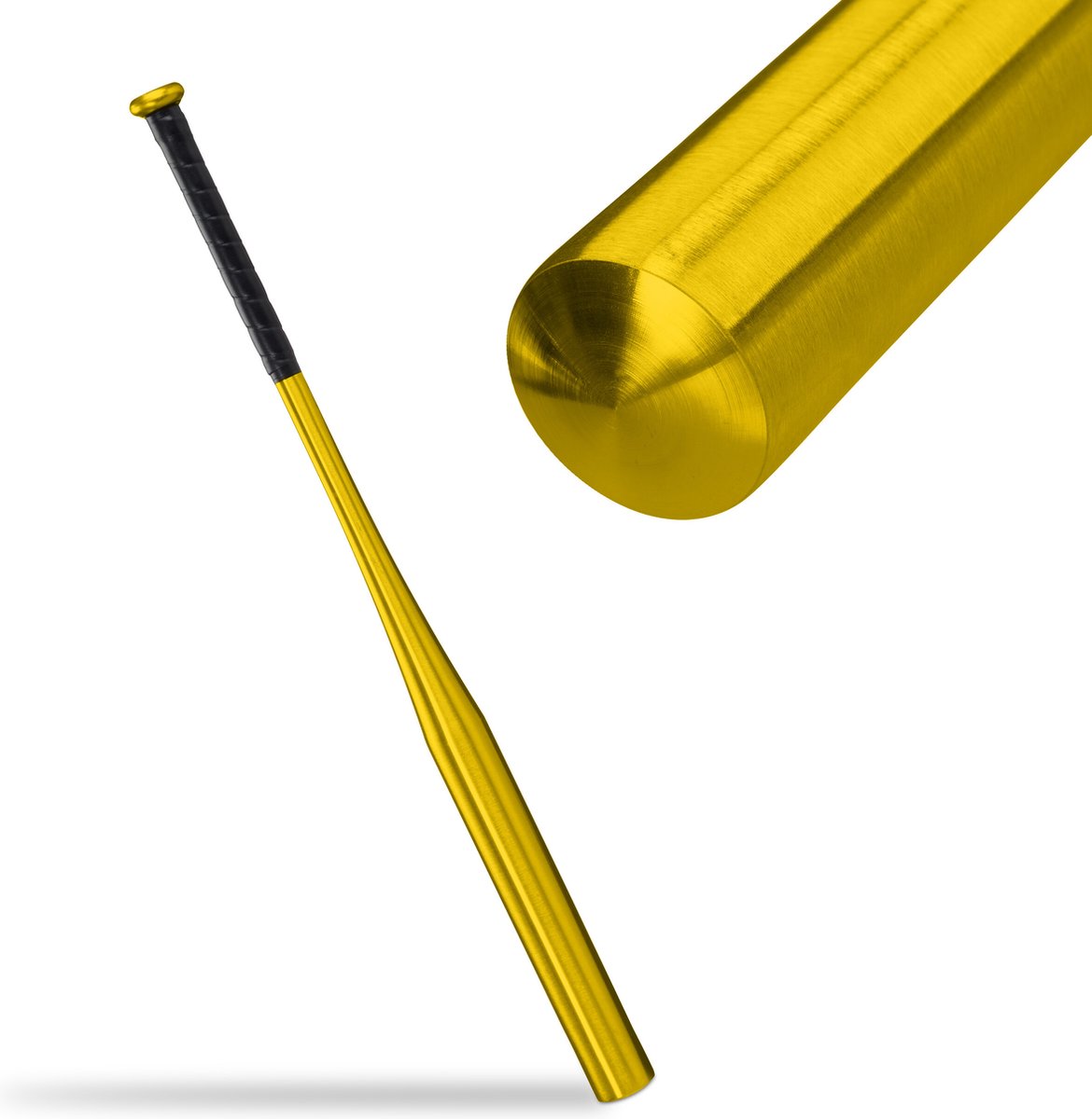 Relaxdays honkbalknuppel aluminium - goud - baseball knuppel 34 inch - baseball bat 86 cm - Relaxdays