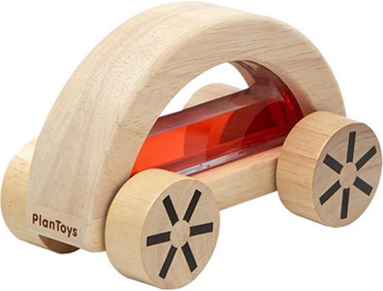 PlanToys Houten Speelgoed Wautomobiel-rood.