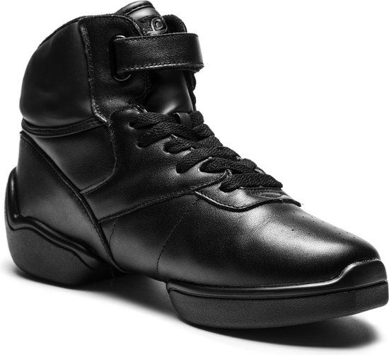 Rumpf 1500 High Top Sneaker Tige en cuir noir Jazz Street Hip Hop Noir Taille 34, UK 2