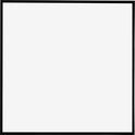 Cadre photo carré noir en plastique, bord plat.