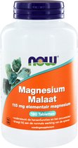 Now Foods Magnesium Malaat - Mineralen / Magnesium - 115 mg Elementair Magnesium - 180 Tabletten
