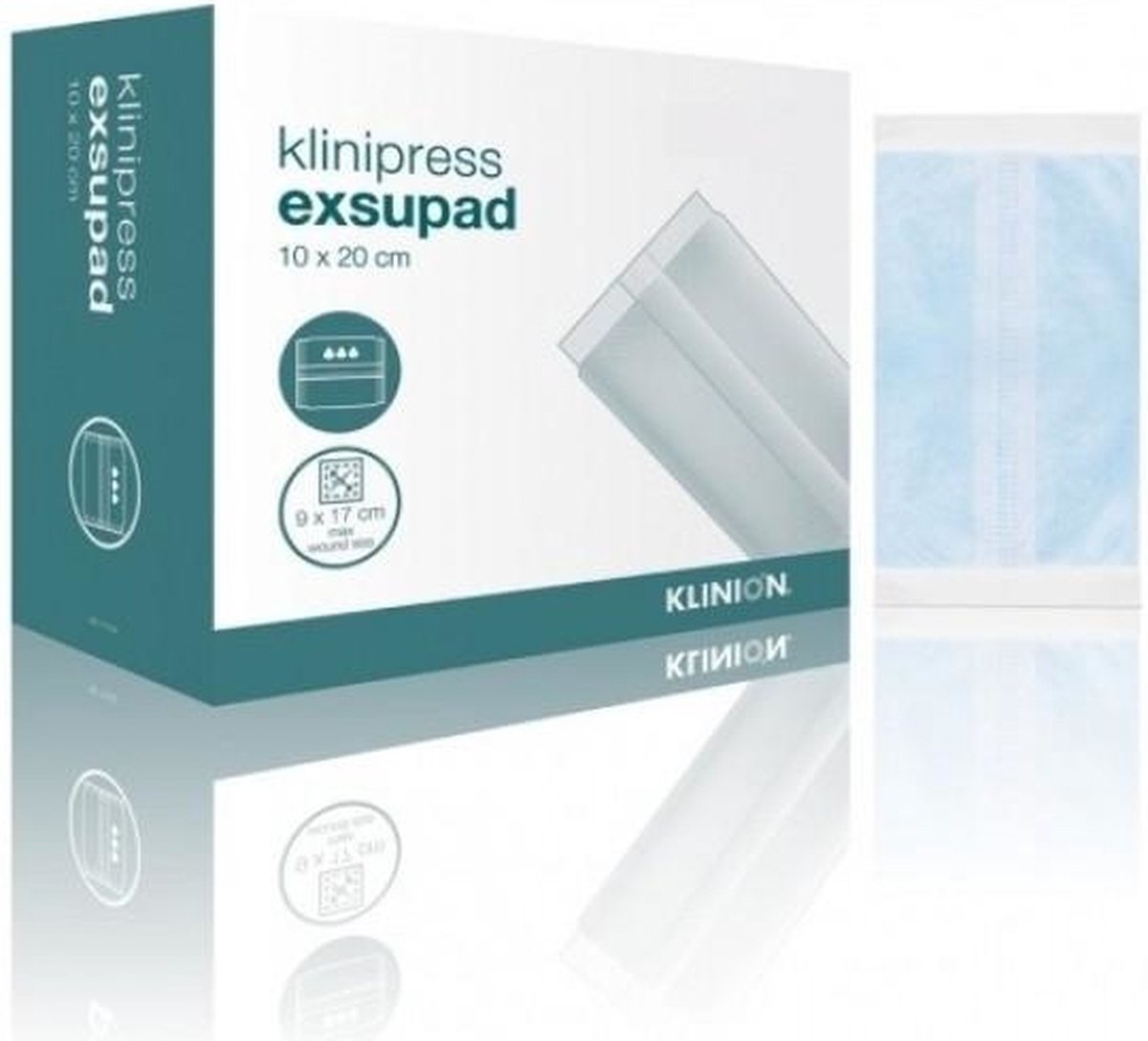 Goedkoopste Klinion Exsupad zwaar absorberend wondverband niet steriel 10x20cm (25 stuks) Klinion