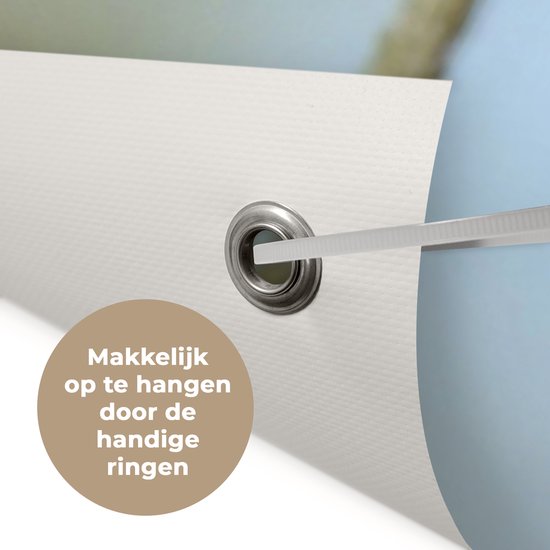 Affiche de clôture Vogel - Merle - Branches - Animaux - 200x100 cm - Toile de jardin