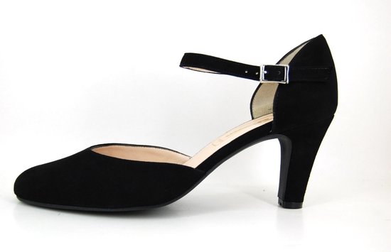 Stravers Luxe Zwart Suede Pumps met Bandjes bol