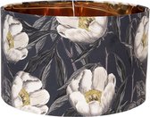 Vtw Living - Lampenkap - Hanglamp - Bloemen - Rond - Zwart - 45 cm