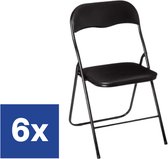 Chaise pliante Zwart - Hauteur d'assise 43 cm - 6 pièces