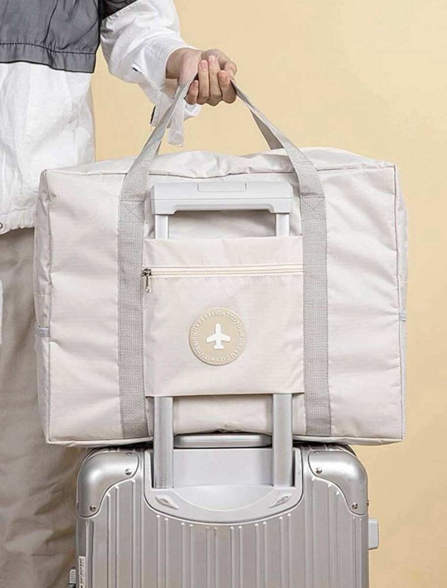 Opvouwbare Reistas Beige Opbergtas Weekendtas Reistas Voor Handbagage