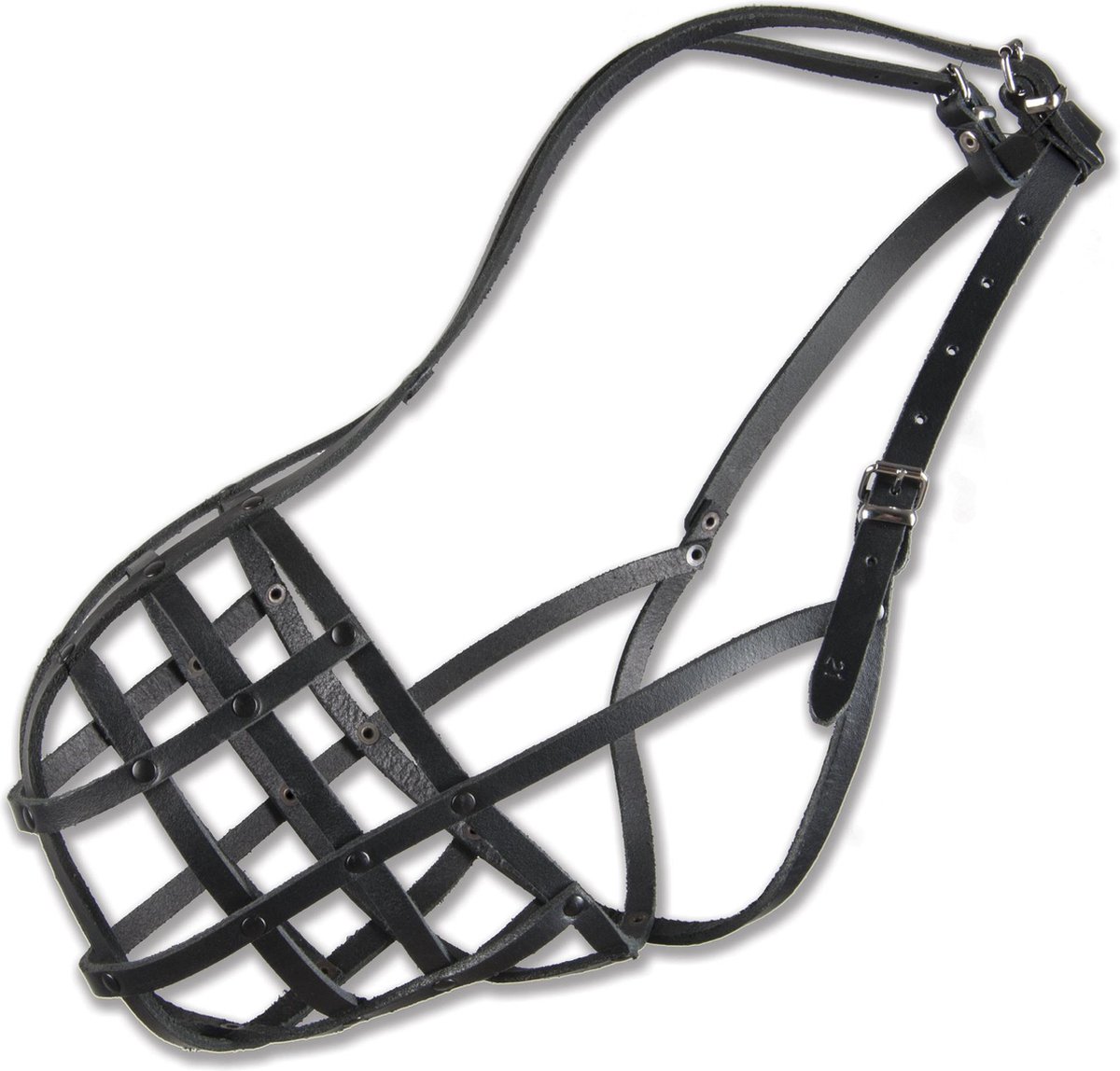 Bol.com Leer, zwarte muilkorf "21" KLEINE MASTIFF aanbieding