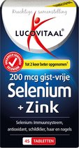 Lucovitaal Selenium Zink tabletten Supplement - 45 tabletten