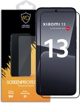 Xiaomi 13 Screenprotector - MobyDefend Screensaver Met Zwarte Randen - Gehard Glas - Glasplaatje Geschikt Voor Xiaomi 13