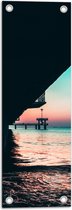Tuinposter – Zee bij Kleurrijke Zonsondergang - 20x60 cm Foto op Tuinposter (wanddecoratie voor buiten en binnen)