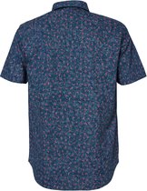 Petrol Industries - Heren Overhemd met all-over print - Blauw - Maat S