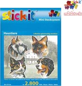 Stick-it huisdieren XXL, 4 in 1 set, ca. 2.800 steentjes, ophanghaakje en heveltje