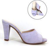 Stravers - Sandales à Talons Luxe Lilas Taille 35 Chaussons Petites Tailles Slippers Hauts