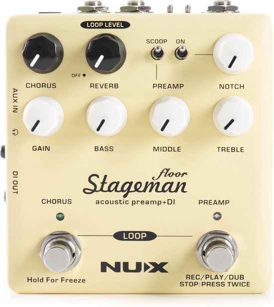 Foto: Nux pedals stageman floor effect unit voor akoestische gitaar