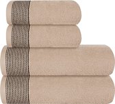 Gaveno Cavailia Handdoeken Egyptisch Katoen - Extra Dik En Absorberend - 700 G/m² - Wit - Set Van 4 Stuks