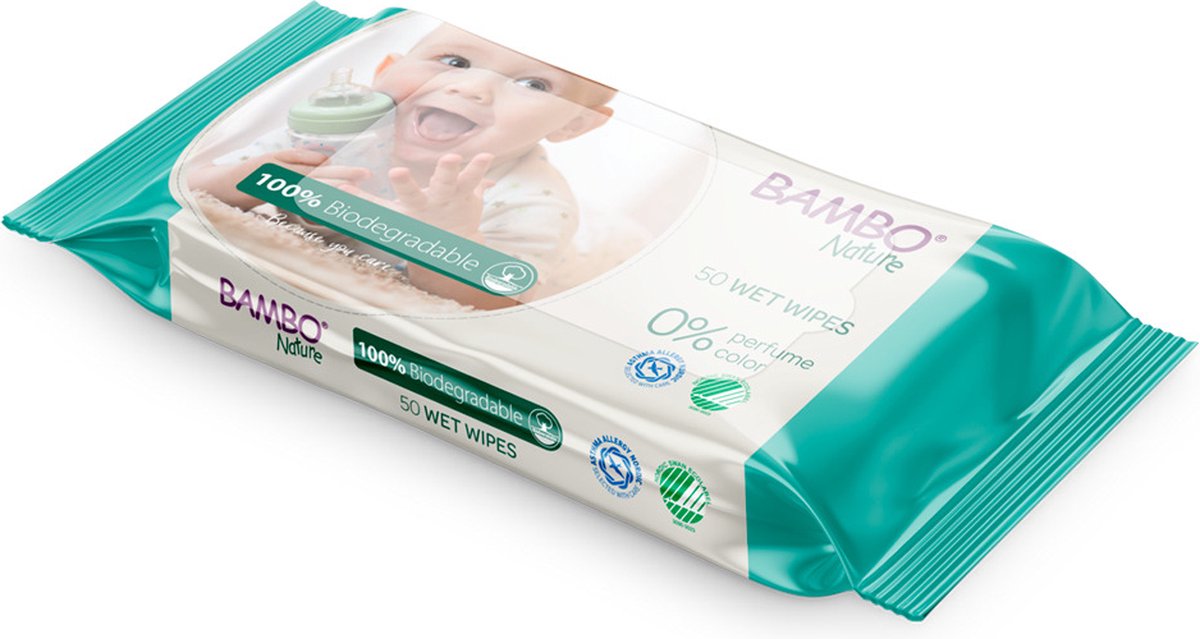 Goedkoopste Bambo Nature Billendoekjes Biologisch Afbreekbaar 50 stuks