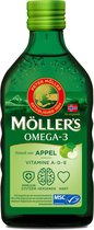 Möller's Omega-3 Appel - 250 ml - Visolie - Levertraan - Voedingssupplement - Met vitamine D