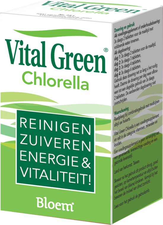 Foto: Bloem vital green chlorella 600 tabletten