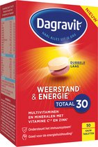 Dagravit Totaal 30 Weerstand & Energie Multivitaminen - Vitamine C, selenium en zink ondersteunen het immuunsysteem - 50 kauwtabletten
