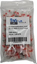 LB Tools 100x Manchons à souder professionnels, connecteurs à souder, gaine thermorétractable rouge étanche 22-18 AWG (1,3-2,7 mm)