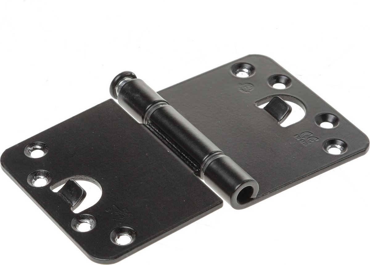 BSW veiligheidsscharnier Protect 818, afgeronde hoek, mat zwart, 89x152mm, SKG**