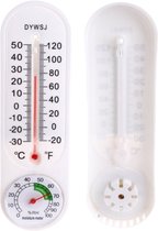 Thermometer - hygrometer - thermometer binnen - analoog - Wit