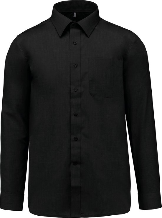 Chemise homme 'Jofrey' manches longues Kariban Zwart taille XS