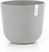 Ecopots Oslo 35 - White Grey - Ø35 x H30,5 cm - Ronde witgrijze bloempot / plantenpot