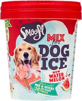 Smoofl Premium Hondensnacks: Ijs voor honden als een snack om af te koelen in de zomer en als een gezonde hond traktatie met verfrissend effect, honden ijs met watermeloen