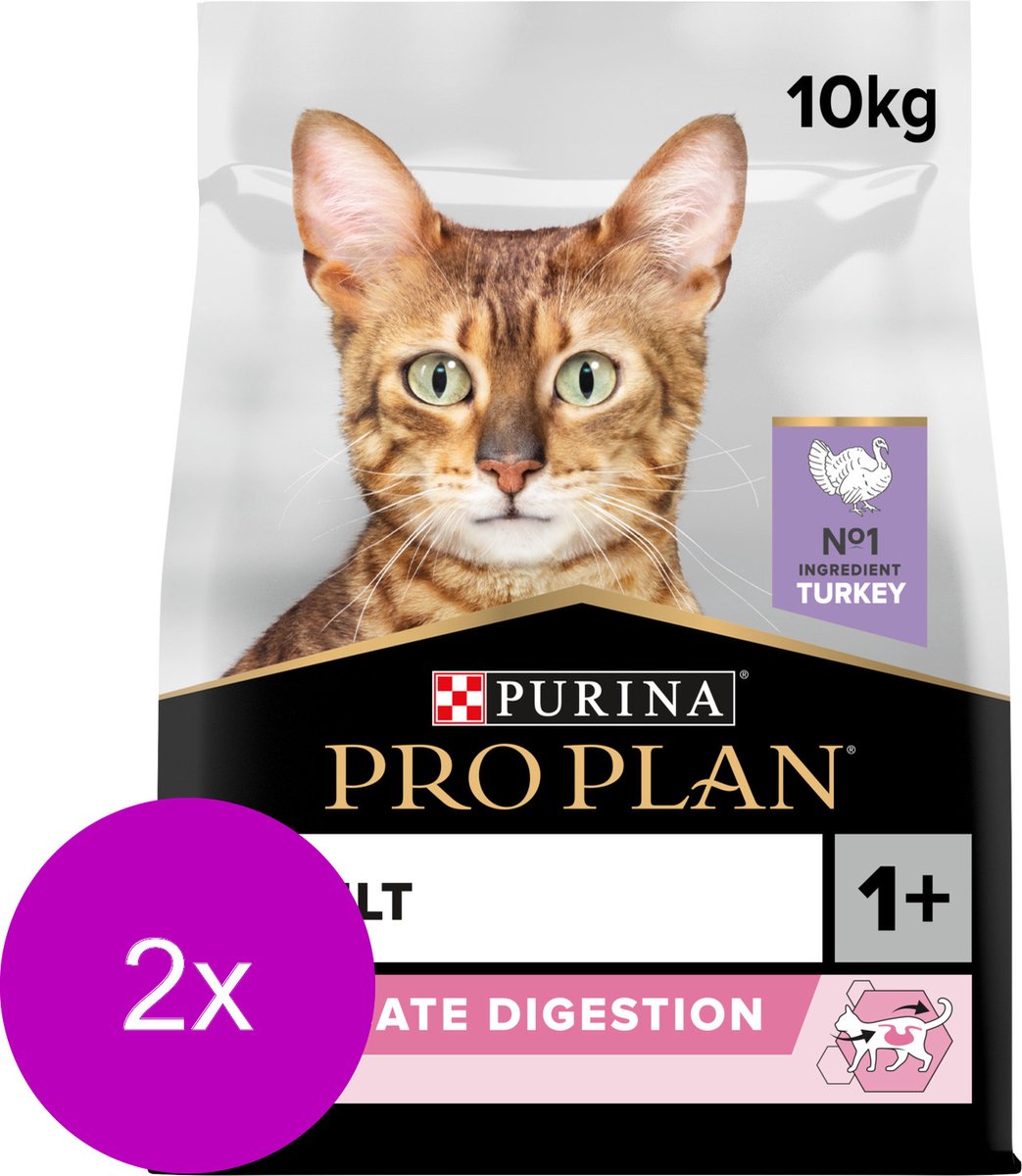 Pro Plan Pro Plan Cat Adult Delicate Kalkoen&Rijst - Kattenvoer - 2 x 10 kg