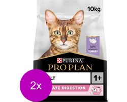 Pro Plan Cat Adult Delicate Kalkoen&Rijst - Kattenvoer - 2 x 10 kg