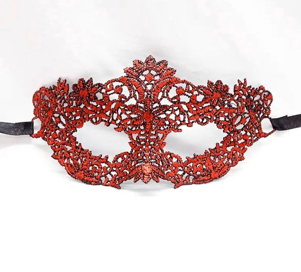 Goedkoopste Akyol - kant masker - rood masker - veneticaan masker - bal masker - gala masker - carnaval - masker -venetie masker -masker voor halloween - halloween - feest - bal