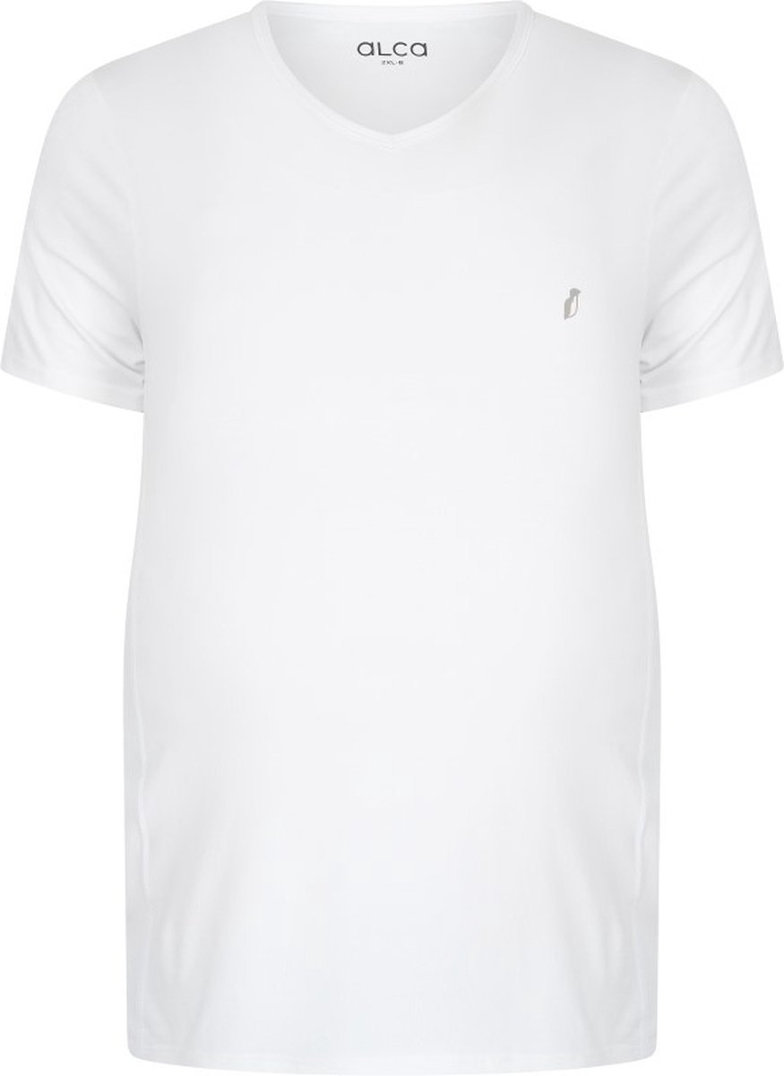 7XL 2pack T-shirt heren V-hals wit | Grote maten V-hals T-shirt | Buikmaat 162 - 169 cm buikomvang | XXXXXXXL
