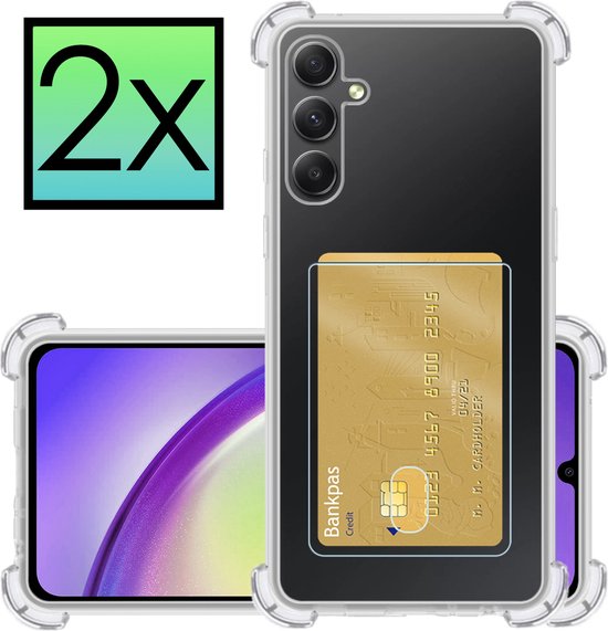 Coque Samsung Galaxy A34 Transparente Antichoc Housse Porte Carte - 2x