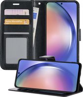 Hoesje Geschikt voor Samsung A54 Hoesje Book Case Hoes Portemonnee Cover Walletcase - Hoes Geschikt voor Samsung Galaxy A54 Hoes Bookcase Hoesje - Zwart